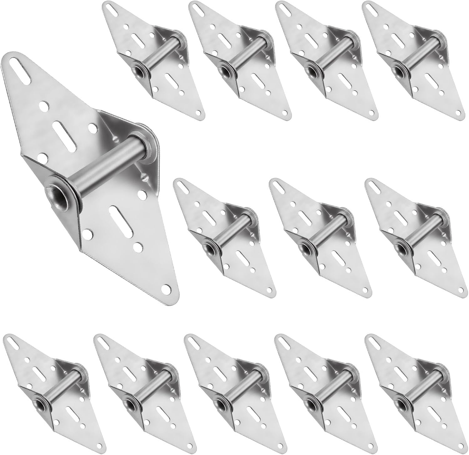 AKOLAFE 12 Pack Garage Door Hinges #1 Heavy Duty 14 Gauge Steel Garage Door Hardware Kit with Galvanized Finish Garage Door Accessories for Residential/Light Commercial Garage Door Replacement Parts
