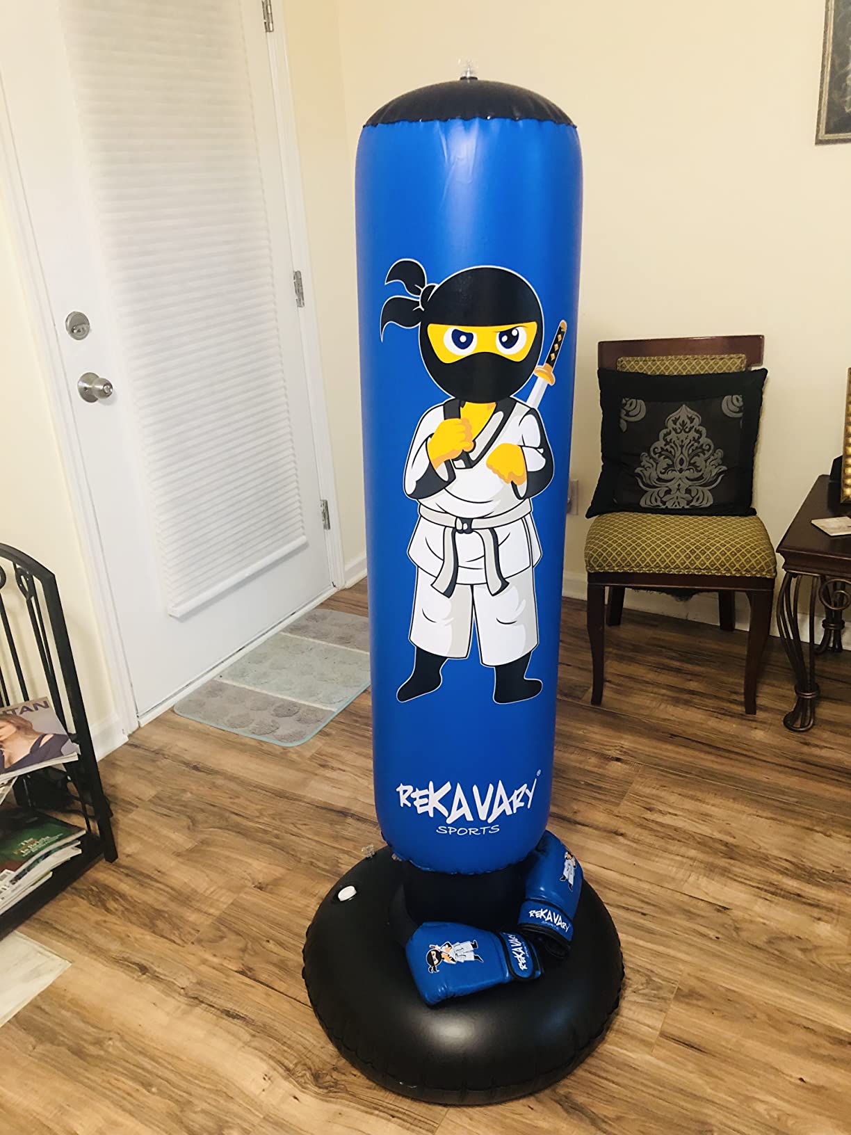 9/mo Finance Kids Punching Bag Kit 5' 3" Inflatable Punching Bag Combo Kit with Boxing