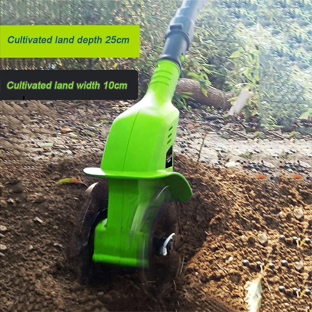 Motoazada rotativa a batería Motoazada eléctrica con Mango ajustableMotocultor portátil para huertos de jardín