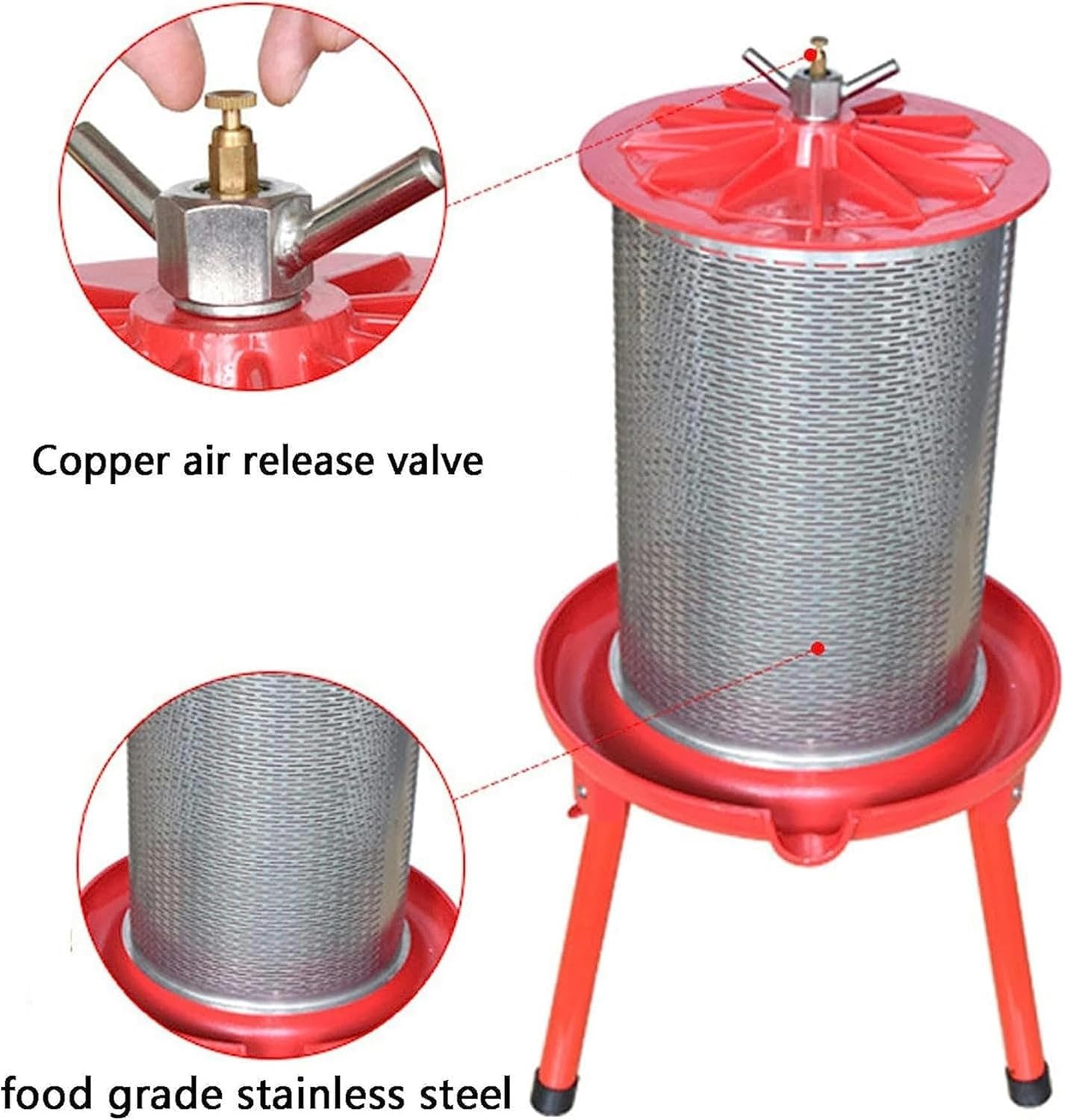 Fruit Press, Stainless Steel Cider Press, Hydraulic Cider Press, Beeswax Cheese Extractor, Home Kitchen Tools