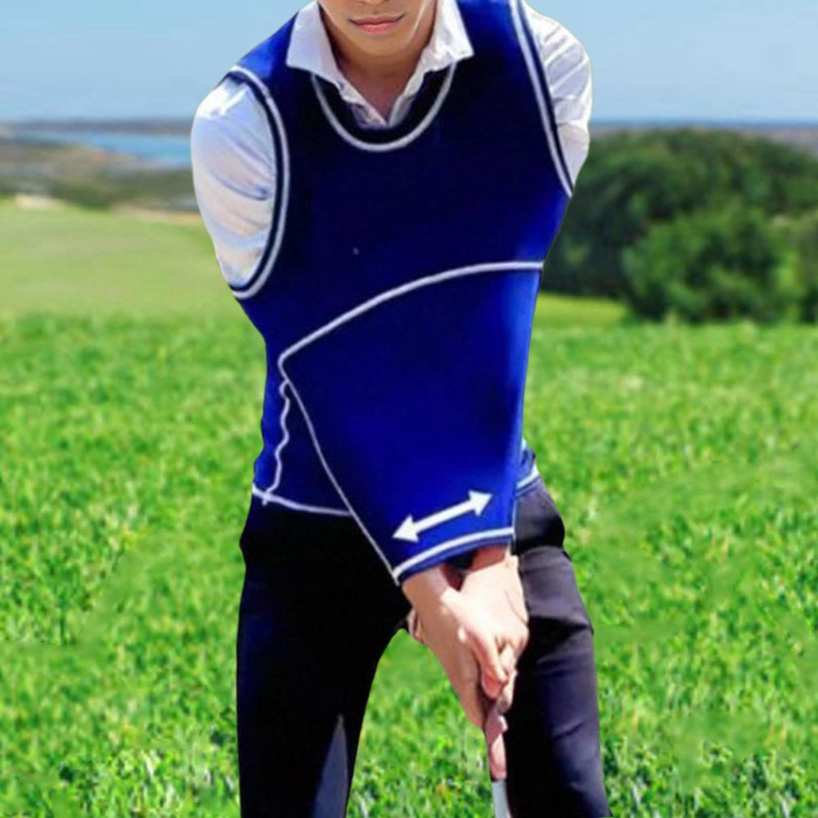 Homyl Ayuda para El Entrenamiento del Swing de Golf, Varilla de Ajuste Ligera para Golfistas, Fuerza del Swing Corporal, Chaleco de Swing para Hom