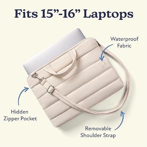 Miniatura 2 de Vandel Funda de transporte para laptop de 15 a 16 pulgadas con correa, bolsa de hombro con asa, bolsa de computadora portátil de 16 pulgadas para