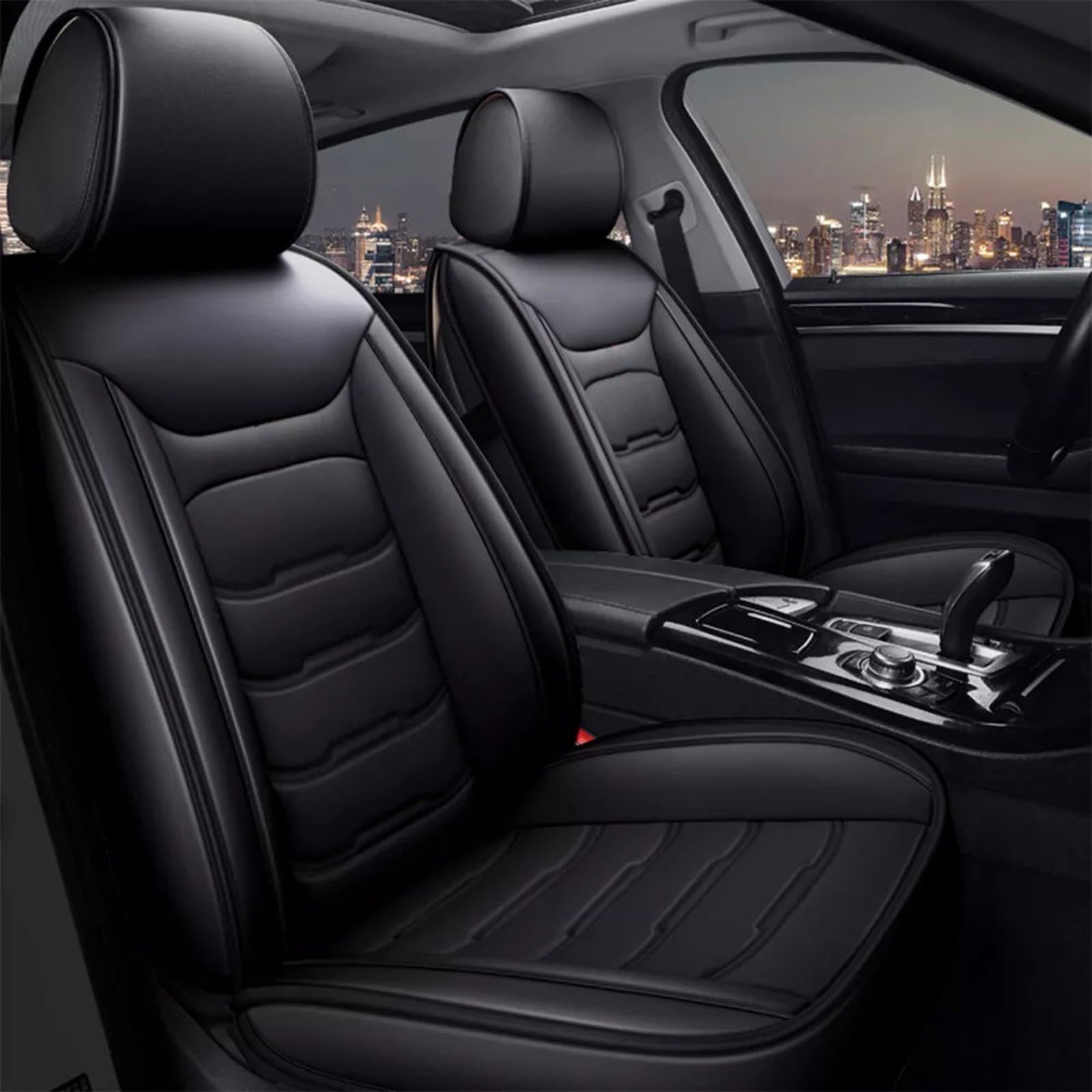 SePkus Coprisedili Auto per Audi A4 (B8/B9) Avant, Coprisedili in Pelle PU, Nero, Compatibili con Airbag, Accessori Interni per Auto, Veicolo-specifico