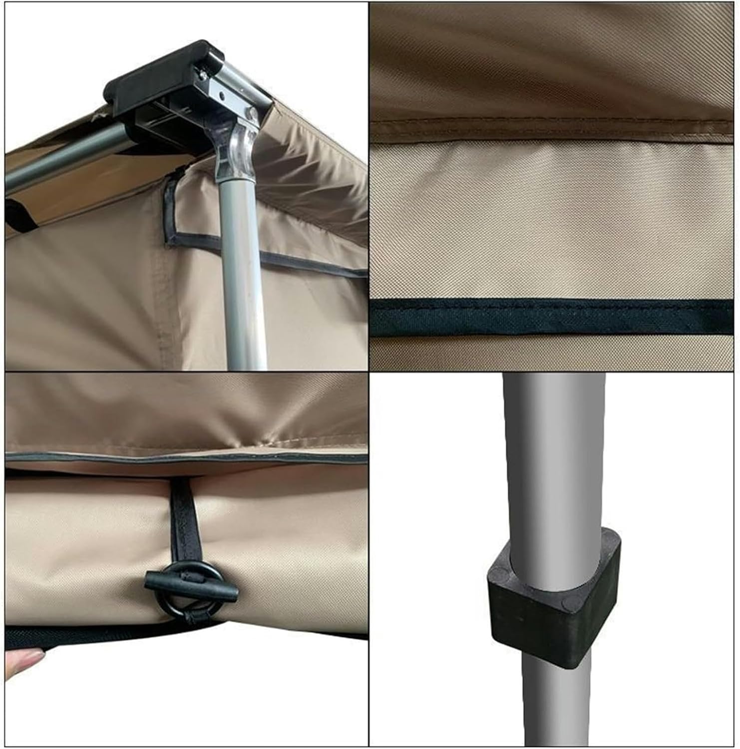 Retractable Car Side Awning, Adjustable Height Outdoor Rooftop Pull Out Tent Shelter, Waterproof Car Awning with Aluminum Support Rods and Carry Bag, for 4 x 4 / Car/SUV/Truck ( Size : 160*200cm/5.24*