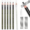 KAIQIKAIXI 6Pcs Black Waterproof Eyebrow Pencils Makeup Set For Marking, Filling And Outlining, Tattoo Makeup And Microblading Supplies Kit-Hard Refills Are Easy To Color Black