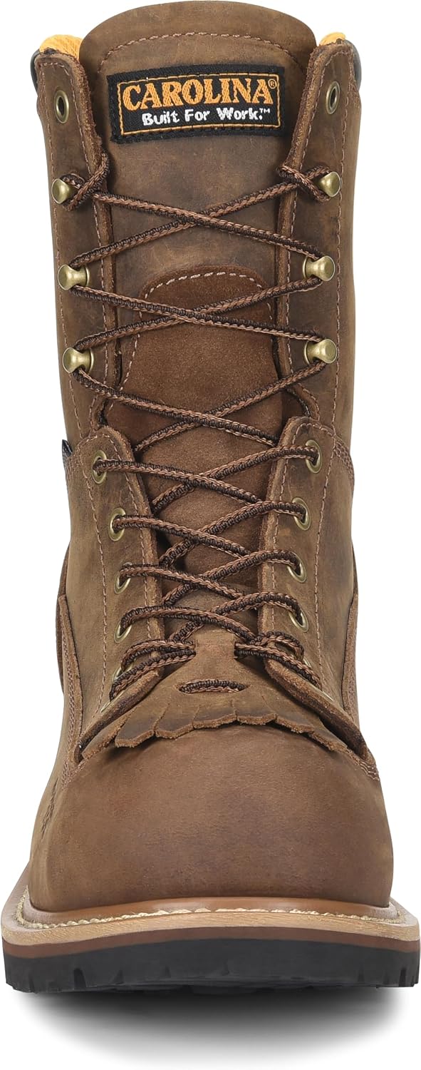 Carolina Driller 8" Composite Toe Waterproof Logger Men's Work Boot Electrical Hazard