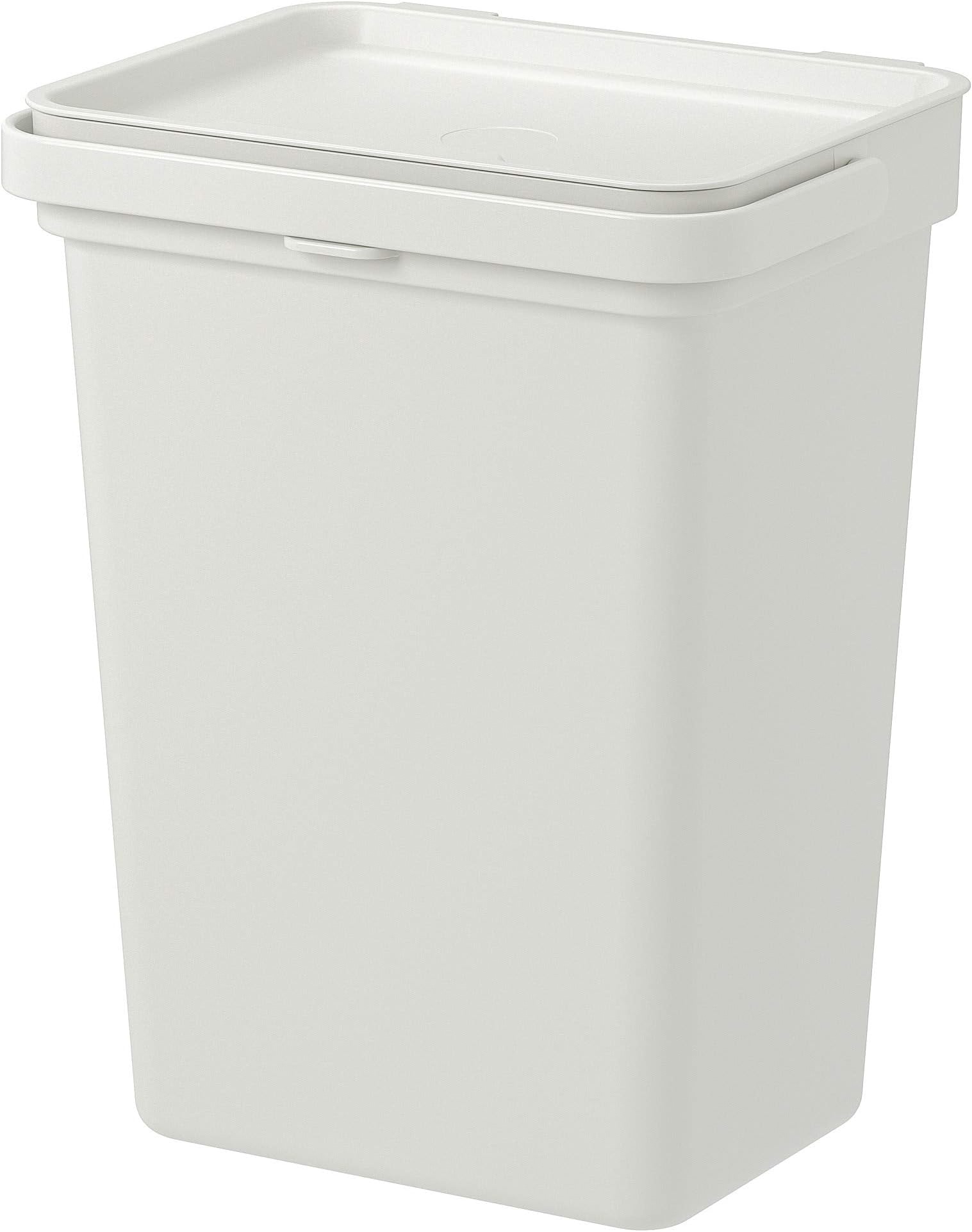 HALLBAR Bin with lid, Light Grey, 10 Litre