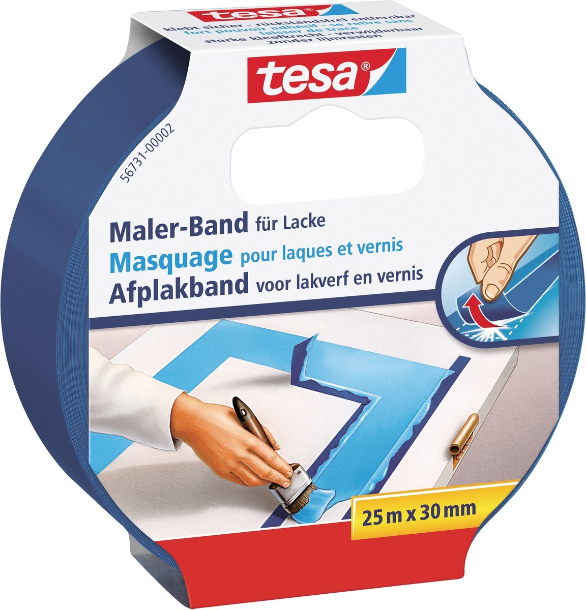 tesa Malerband für Lacke, 25m x 30mm : Amazon.de: Baumarkt