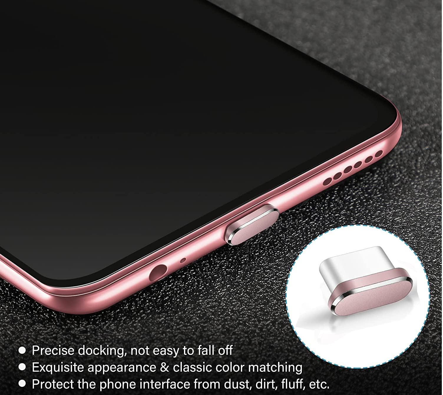 Telefoonpoort stofplug - 2 stuks USB C waterdichte kap