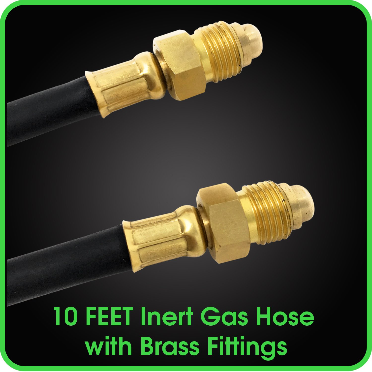 Buy Argon Regulator Gas Hose 10 Feet Inert Double Brass Gas Fitting for