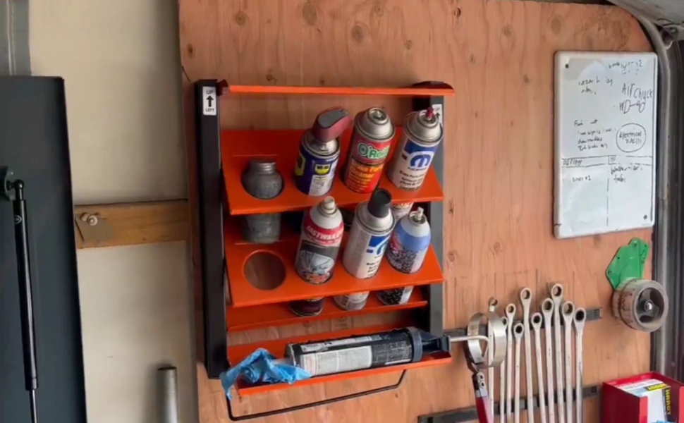 Organize Your Garage – Heavy-Duty Steel Spray Can Rack Holds 8 Cans & Paper Towels, Wall-Mounted & Sturdy - View #3