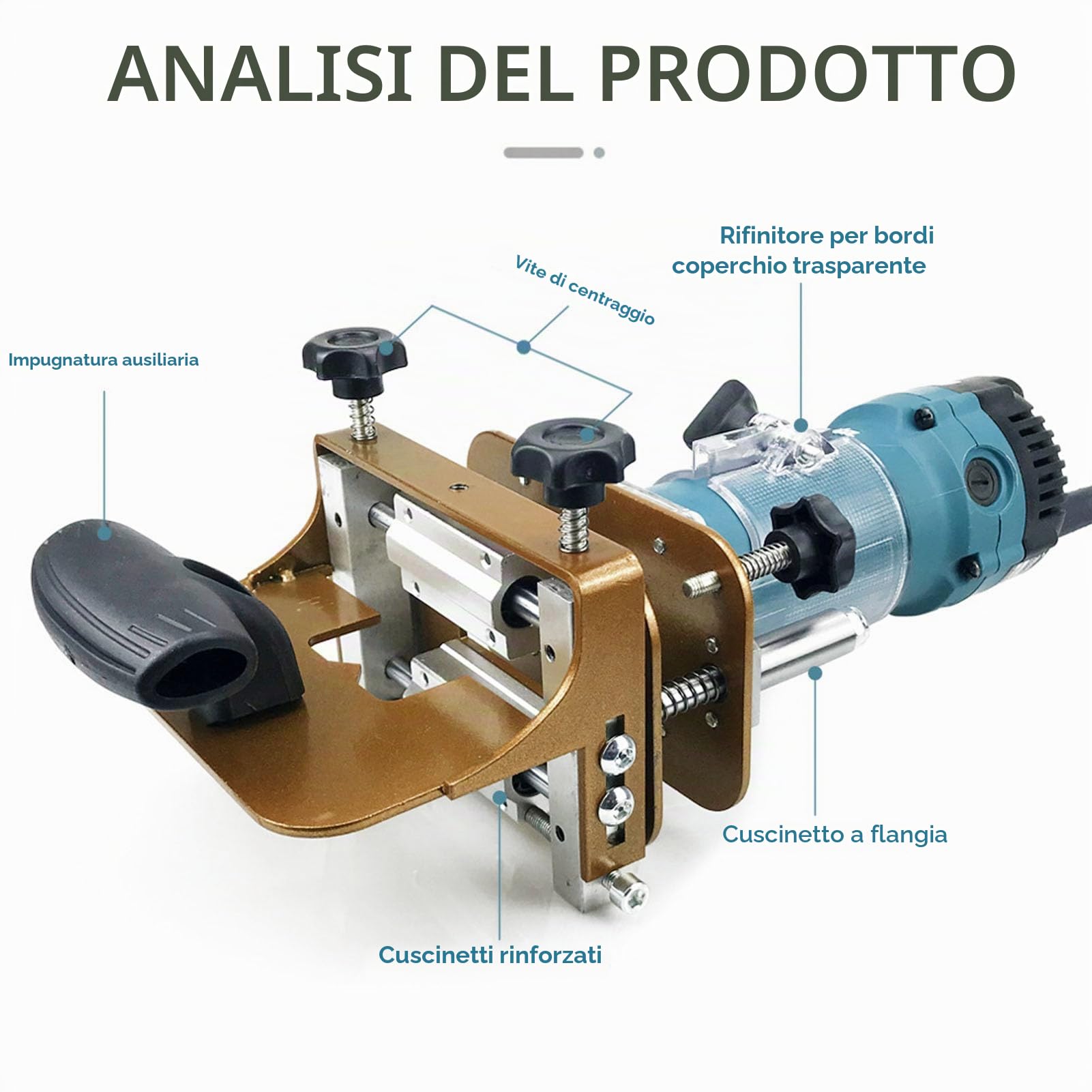 Mortasatrice 2 in 1, Acciaio Inossidabile, Larghezza Profondità Regolabile Altezza, Posizionatore Localizzatore di Scanalature per Router di Legno, per Progetti di Lavorazione