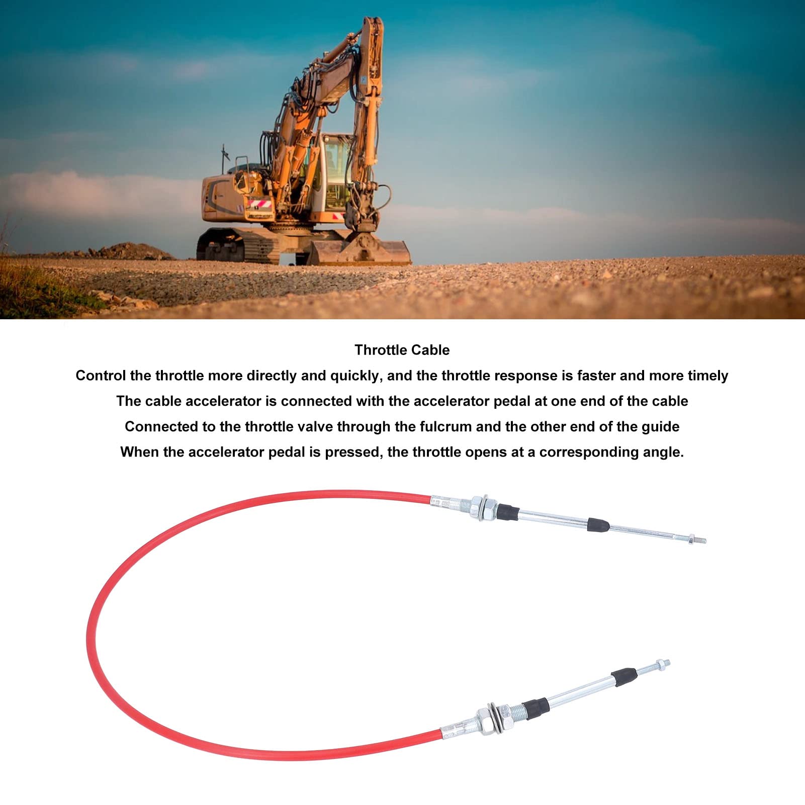Parte del Cavo Dell'acceleratore Dell'escavatore in Acciaio Inossidabile dell'unità di Elaborazione del Cavo Dell'acceleratore Compatibile con EX330