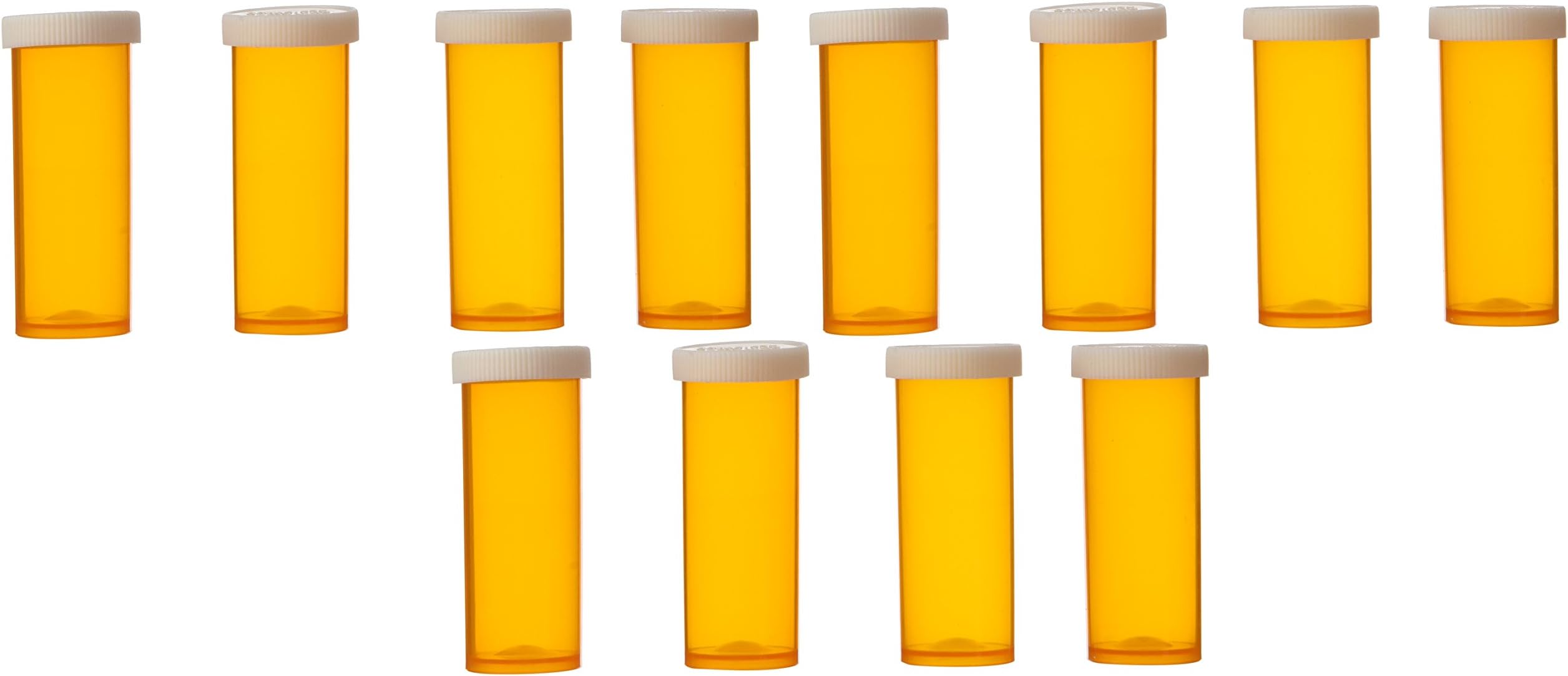 Plastic Prescription Vials with Snap Caps 6 Dram - 12 Per Bag