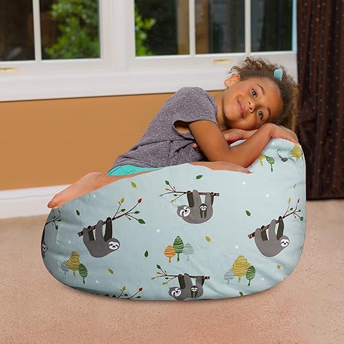 Miniatura 209 de Posh Creations - Sillón puff para niños, adolescentes y adultos, incluye funda extraíble y lavable a máquina, grande de 38 pulgadas, piel de conejo