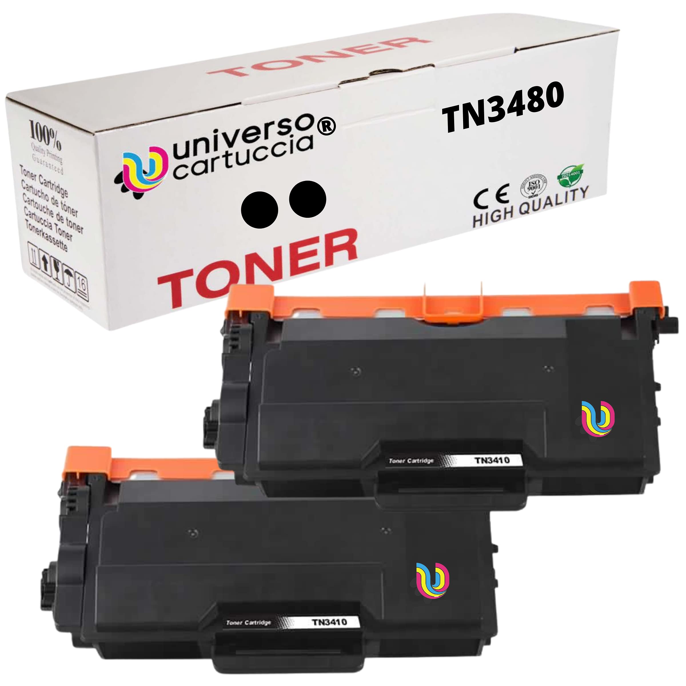 Compatible Pack 2 Brother TN3480 / TN-3480 Negro Cartucho de Toner > Consumibles de impresora
