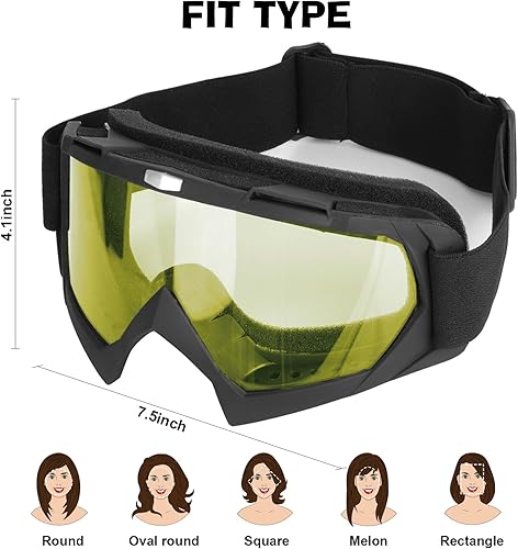 Miniatura 2 de Gafas de Motocicleta, Gafas para Moto de Tierra ATV Todoterreno Motocross Protectoras, Casco de UTV para Adultos, Jóvenes y Niños