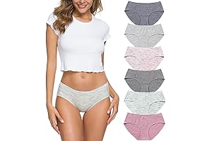 Organic Cotton Panties, Breathable and Comfortable Bikini Underwear for Women