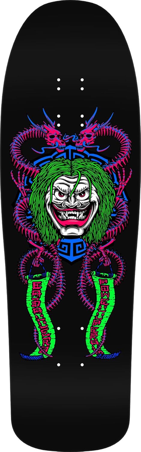 Powell Peralta Steve Caballero Mask Reissue Skateboard Deck, Blacklight, 9.75" x 31.12"