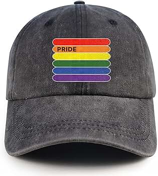 Pride Hat LGBT Baseball Cap Adjustable Cotton Vintage Rainbow