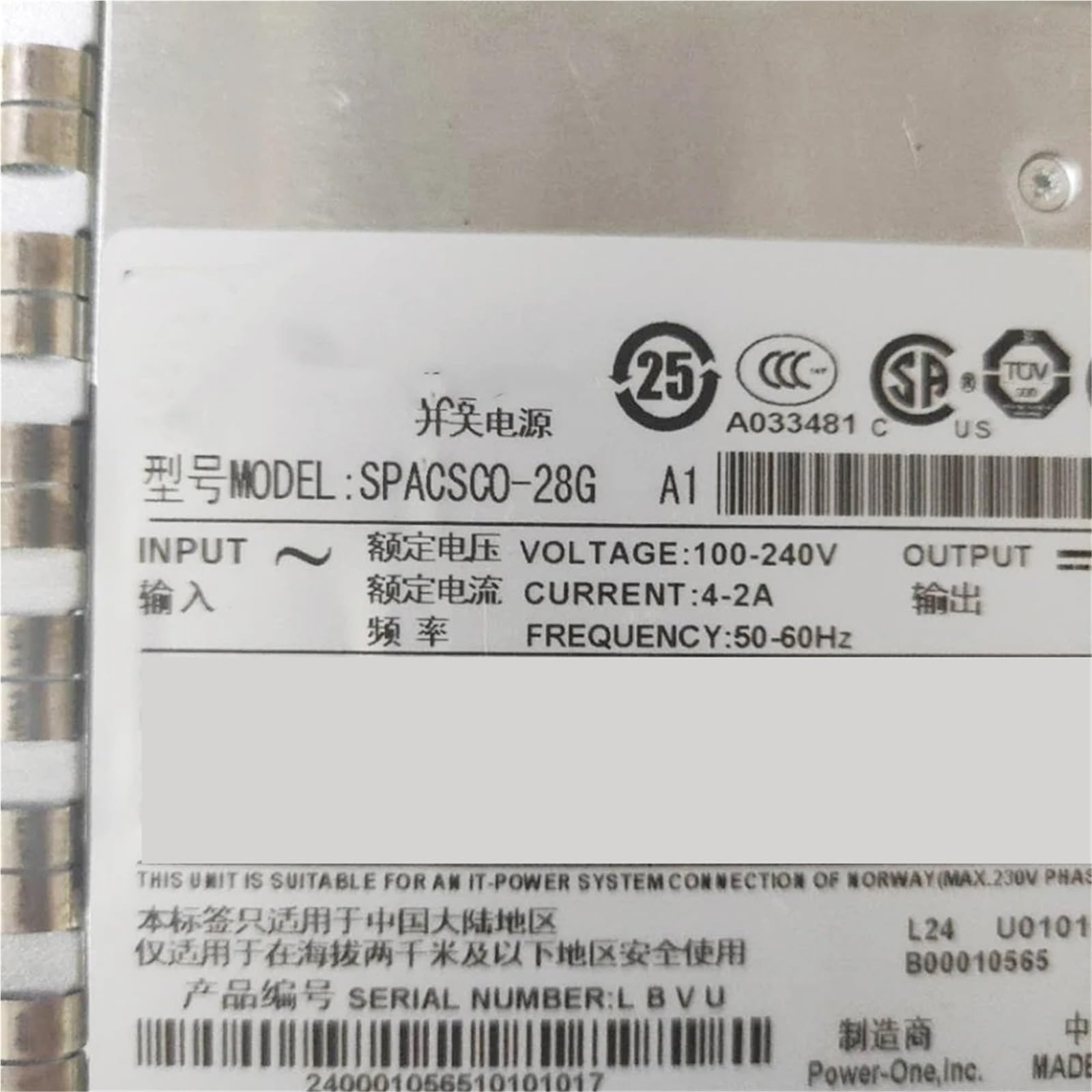 For alimentatore utilizzato su switch serie C4948E-F 341-0419-01 300 W PWR-C49E-300AC-F