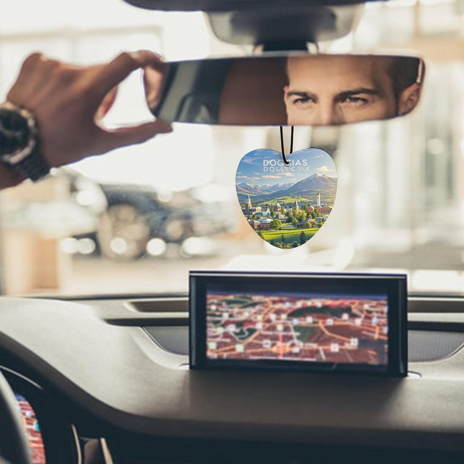 Car Air Fresheners Hanging Long Lasting Car Freshie With Urban Town Printed Picture