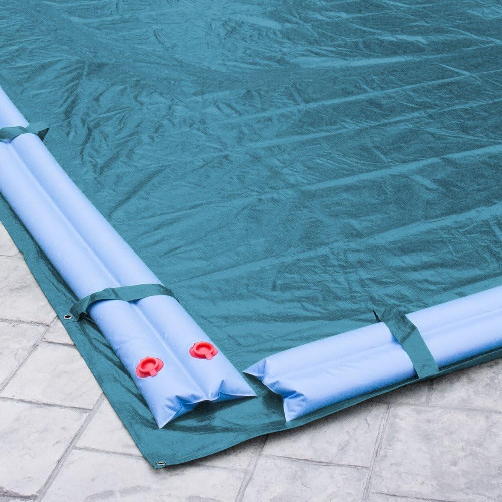 Robelle 25 x 45 ft Extra Heavy Duty Blue Winter Pool Cover for Inground Pools, 5 ft Overlap (30 x 50 ft Cover Size), Solid 10 x 10 Scrim, 2.91 oz/yd2, 12-Year Warranty, Style: 582545R-ROB