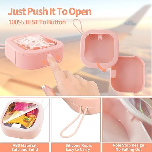 Miniatura 3 de Inovat Organizador de cintas para el cabello, 6 piezas de soporte portátil pequeño para almacenamiento de cintas para el cabello, dispensador Qtip