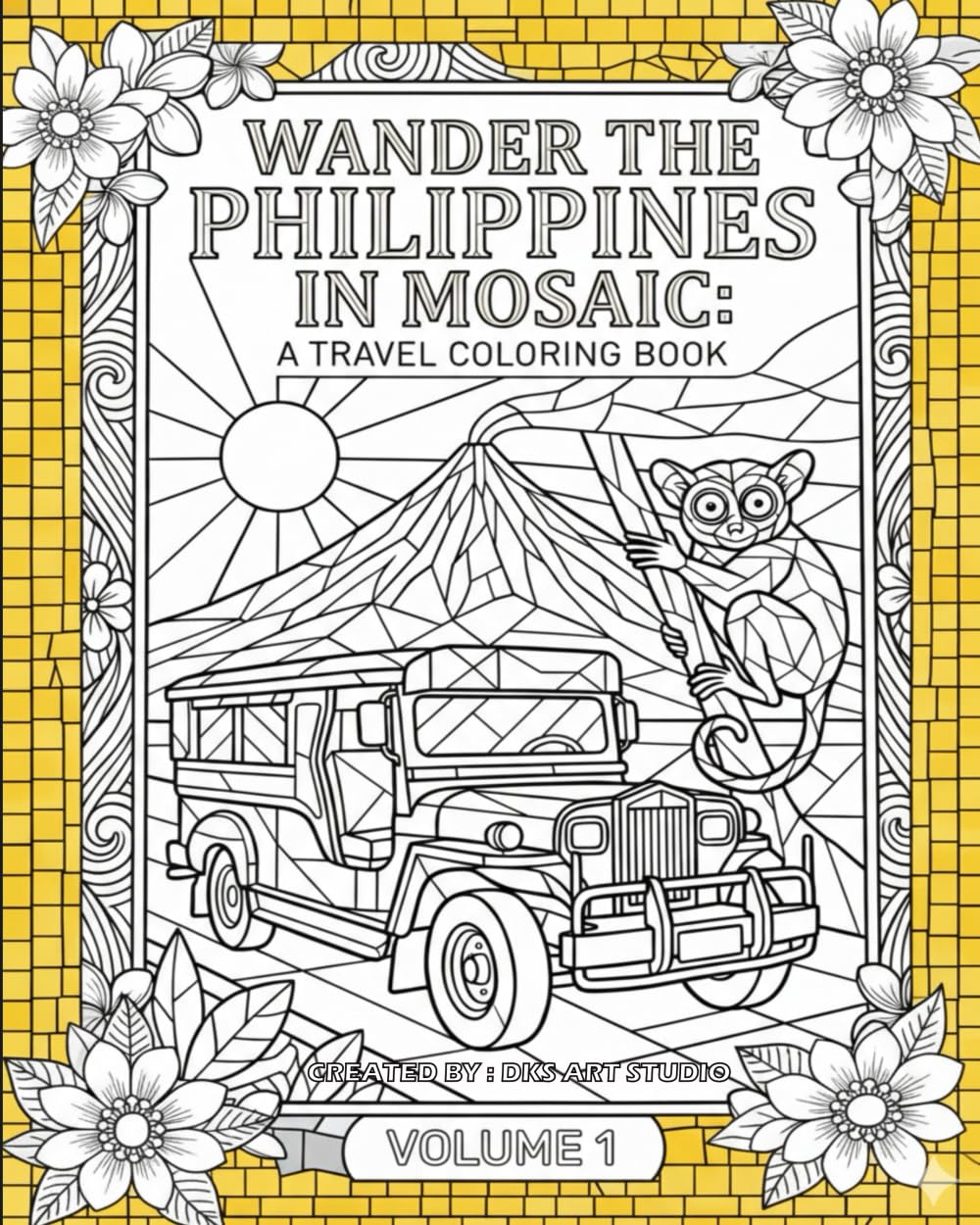 Wander the Philippines in Mosaic: A Travel Coloring Book