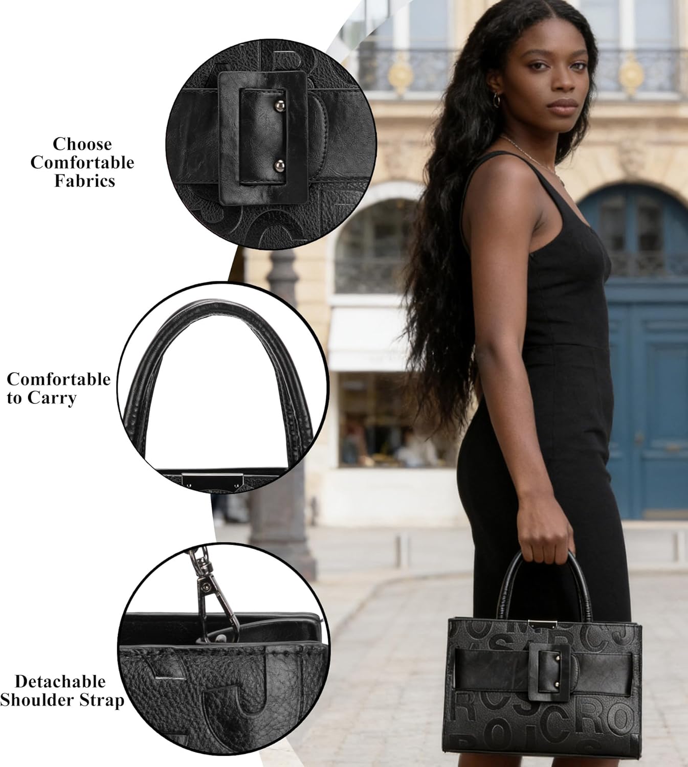 KingTo Women's Crocodile Pattern Satchel Handbags Stylish Tote Handbags crocodile purses for women 3 Pcs Set | Crocodile Pattern, Stylish, crocodile purses, for women - Image 6