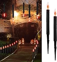 Vista 10 de Luces LED C9 para caminos de Navidad al aire libre, 38 pies, 25 bombillas LED C9 multicolor, luces de estacas de camino de Navidad, luces