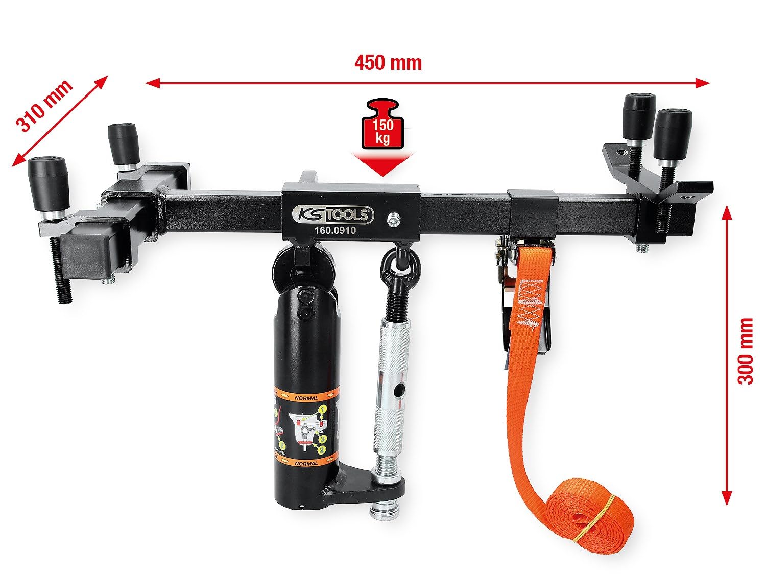 KS Tools 160.0910 Universal-Getriebehalter-Satz, 12-TLG