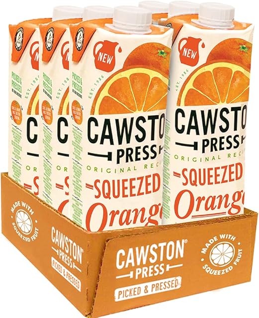 Cawston Press Pressed Juice - 1 Litre Pack of Juice Cartons All Natural  Vegan  No Added Sugar, (Pack of 6)