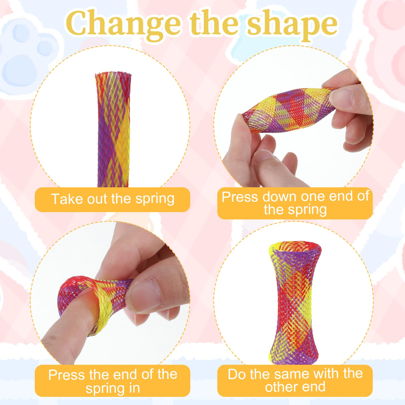 wlertcop 42 Pcs Cat Springs, Colorful Spring Cat Toy, BPA-free Plastic Coil Spiral Springs Pet Interactive Toys - Image 3