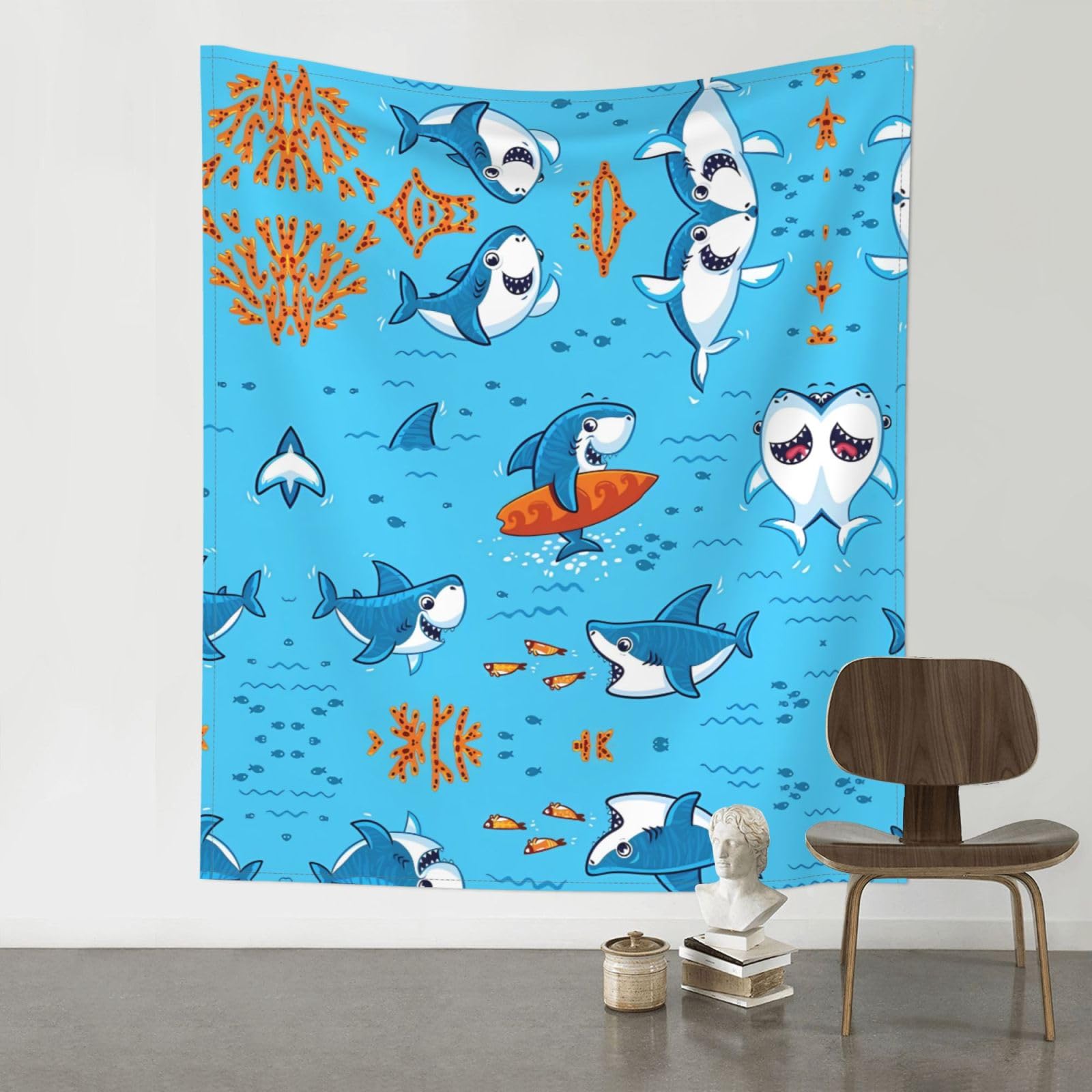 YYHWHJDE Undersea Whale Prints 60x51in Wall Tapestry – Boho Decor Throw Blanket for Bedroom, Dorm, Beach Cover, Picnic & More