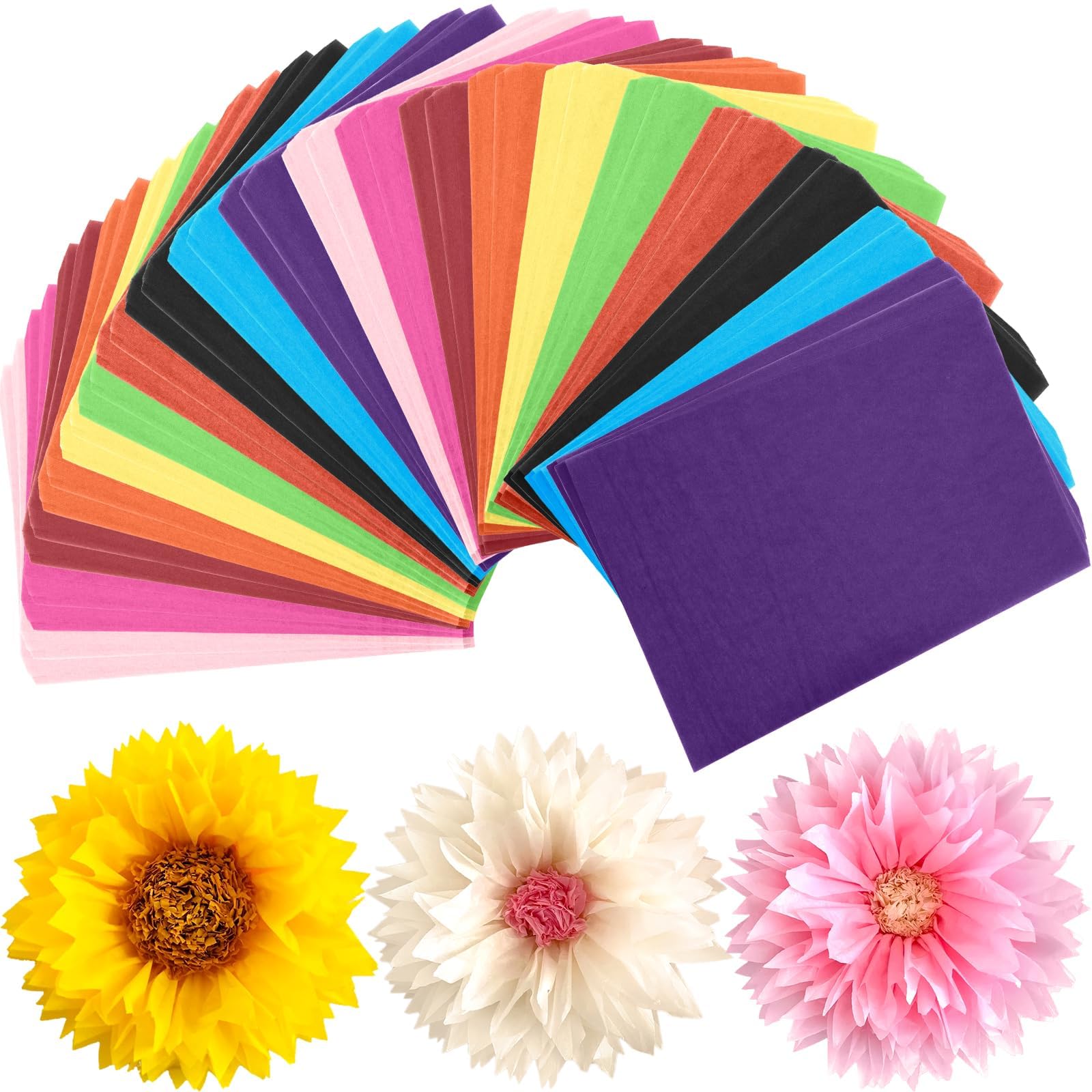 Carta Velenata Bianca 70x50cm - 50 Fogli, Per Regali, Fiori, Artigianato, Decorazioni - Foto 10