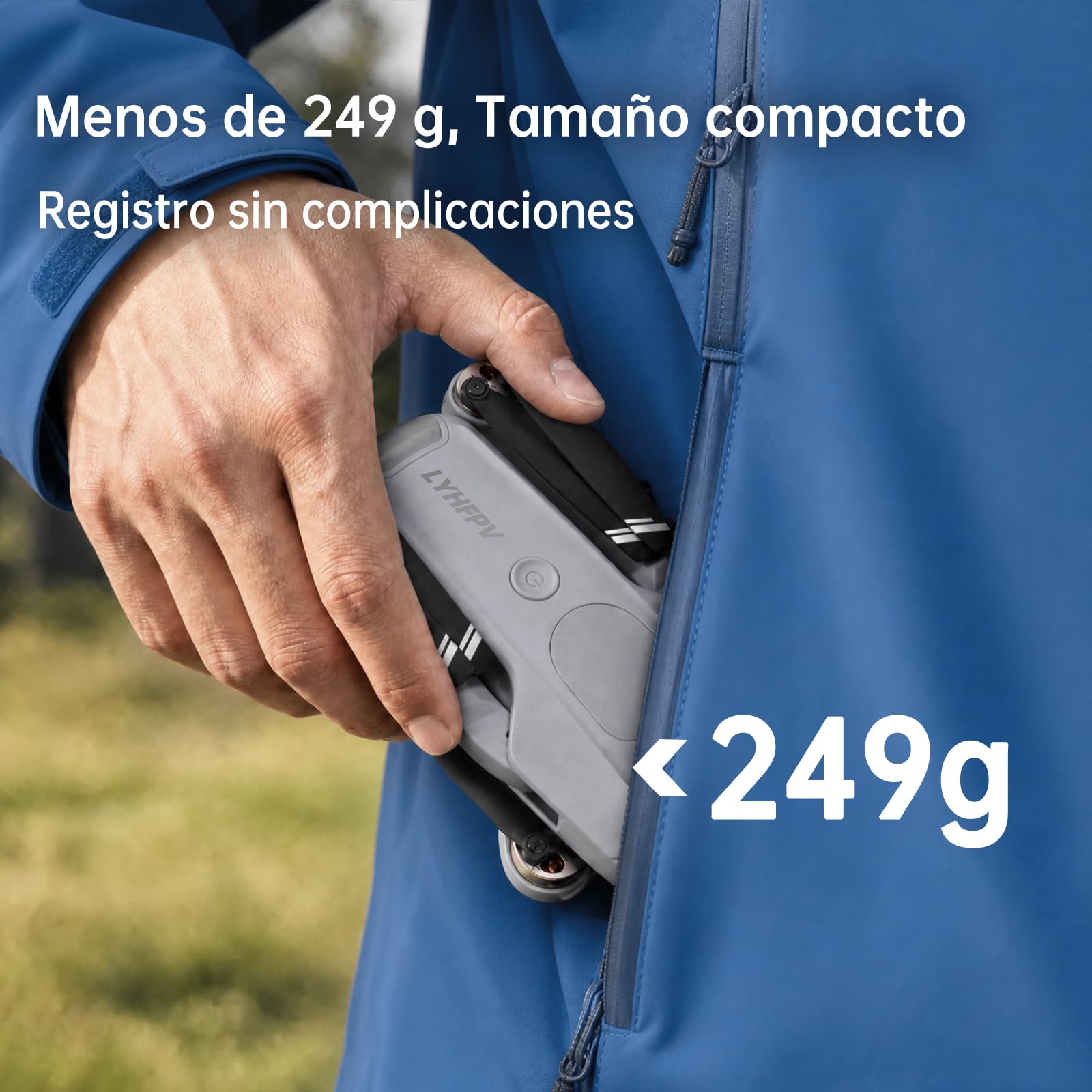 Drone GPS con Telecamera 4K UHD per Principiant e Adulti, 60 Minuti di Volo,Sotto <249g,Drone Professionale con Motore Brushless, Ritorno Automatico, Segui