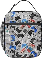Vista 12 de Bolsa de almuerzo con joystick de juego verde, bolsa de almuerzo aislada, contenedor de comida para escuela, trabajo, picnic, viajes