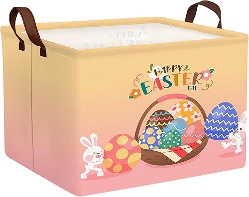 Miniatura 14 de Cestas de Pascua grandes para niños, cesta de Pascua personalizada, linda decoración de primavera para adolescentes y niños (huevo pequeño)
