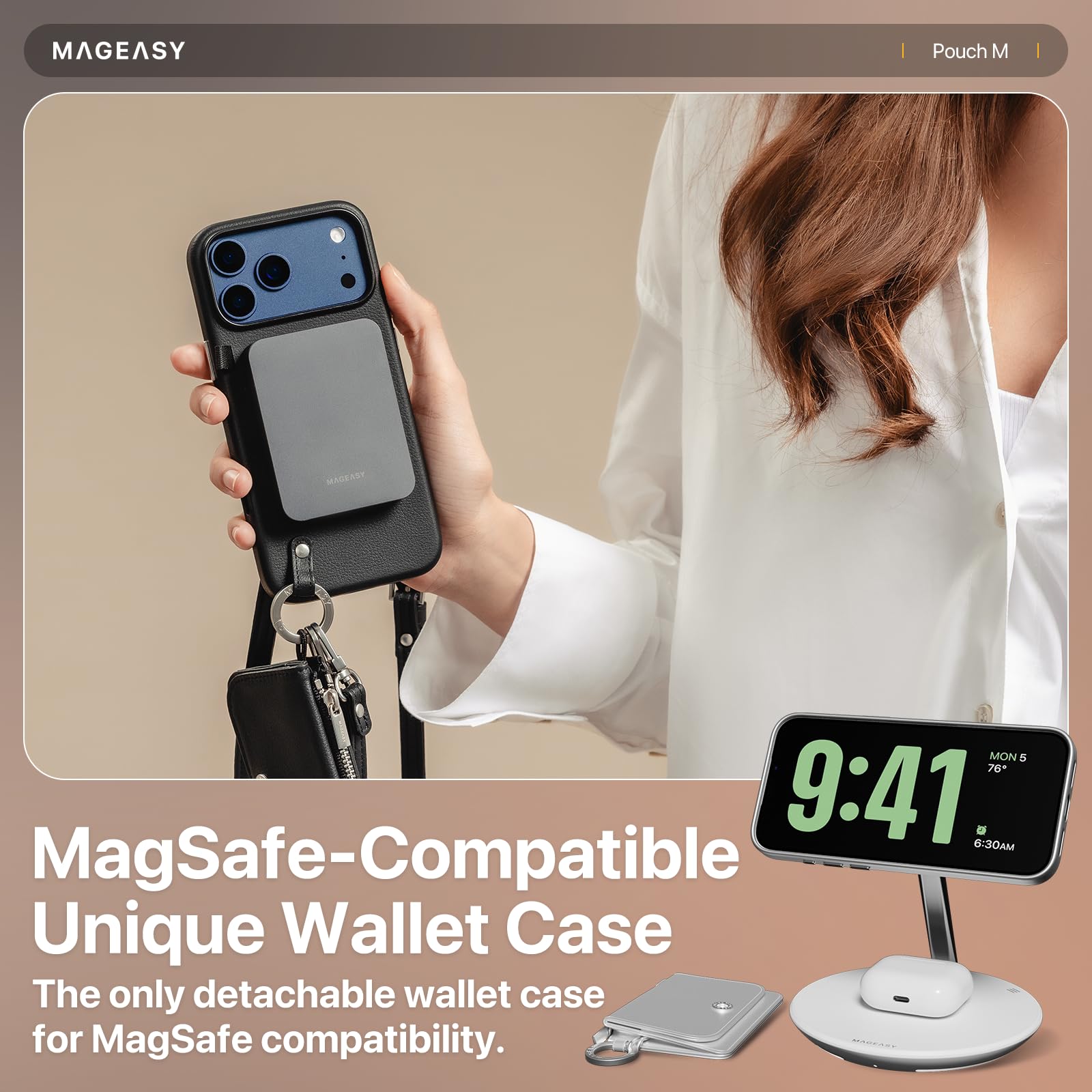 GOLD ROSE" Pochette IPhone 11 Pro Max Avec Bandoulière, Protection De