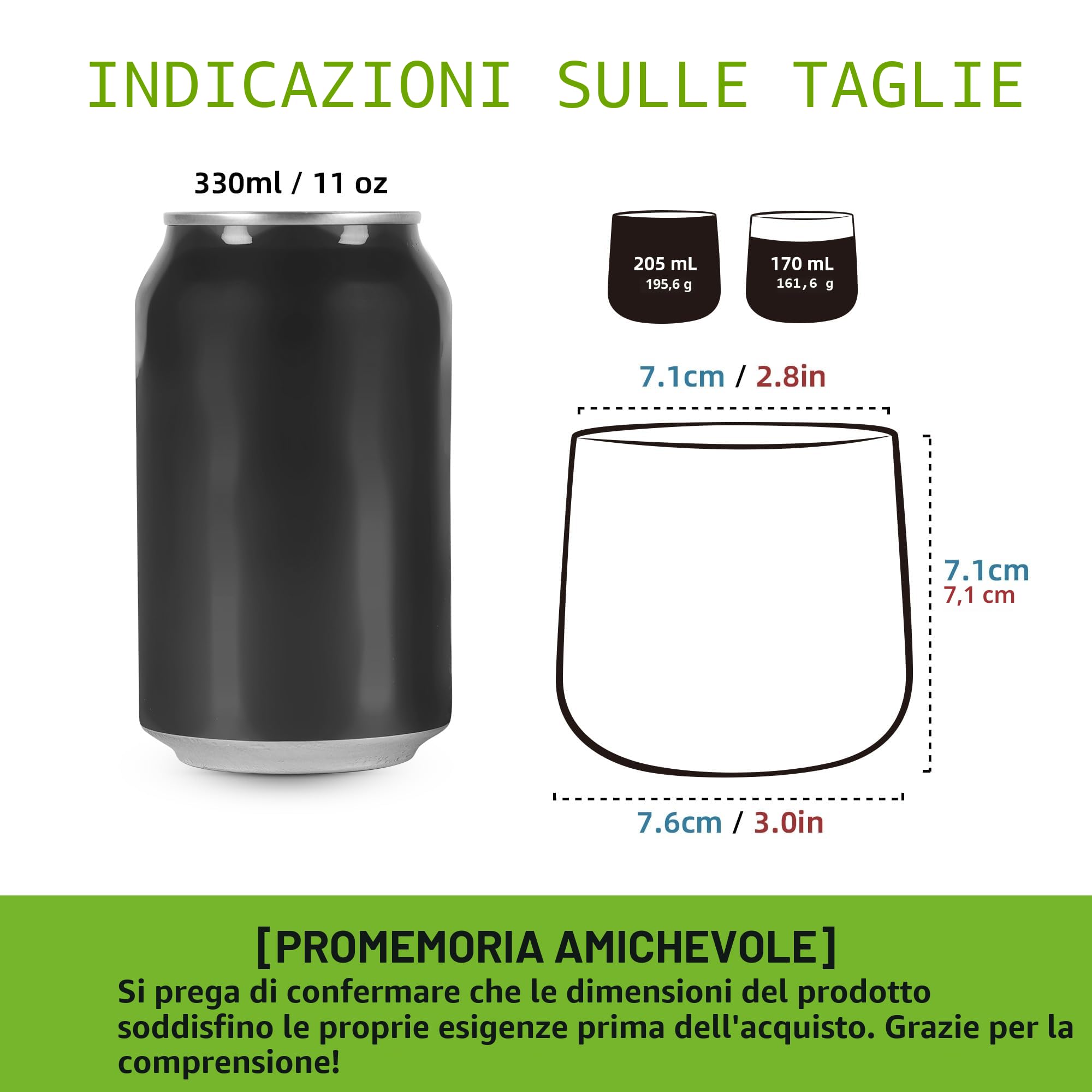 TEANAGOO tazza da tè giapponese in ceramica, 7.2Oz / 205 ml, grigio carbone, H17, 4 pezzi/scatola