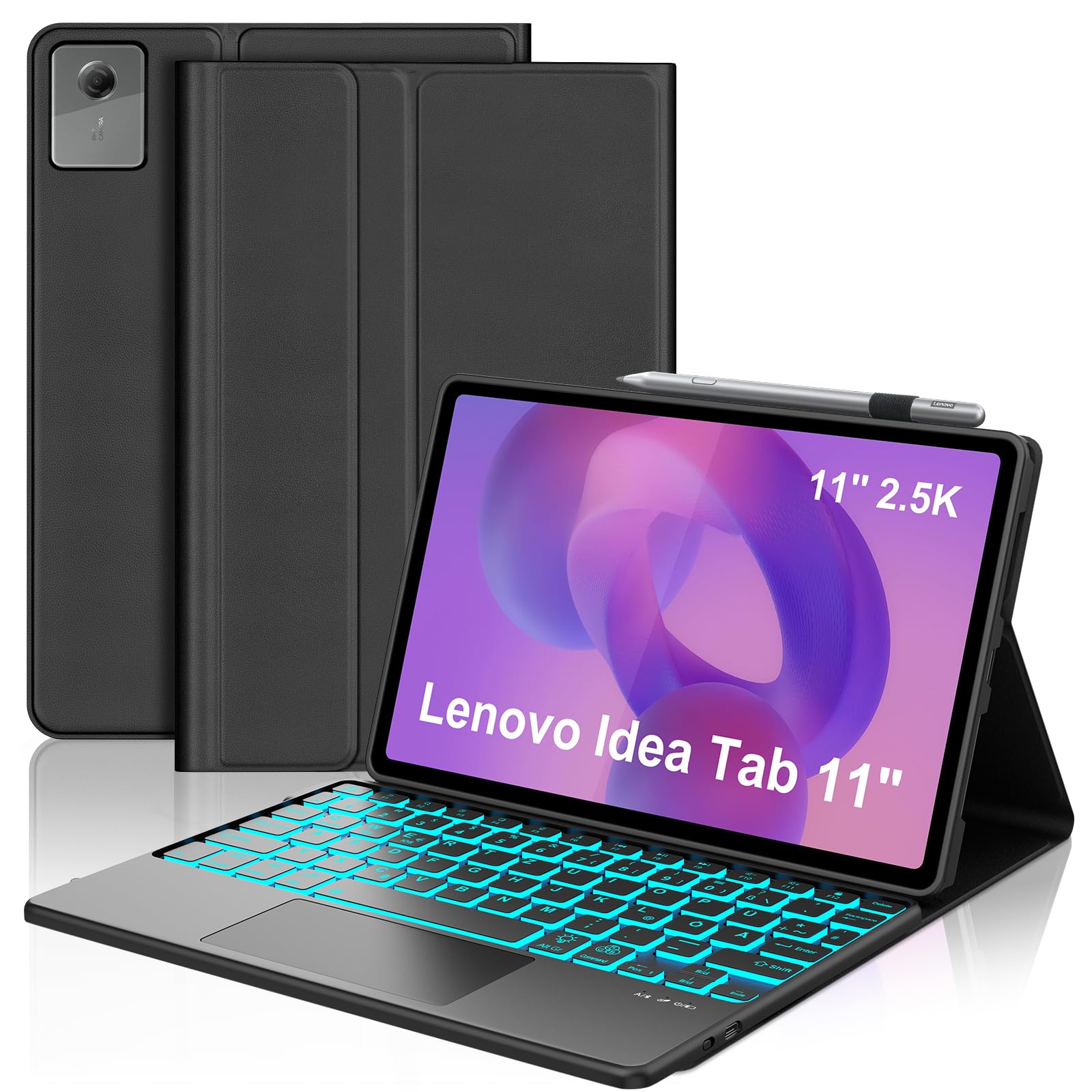 IVEOPPE Hülle mit Tastatur für iPad A16 11 Generation 2025/1
