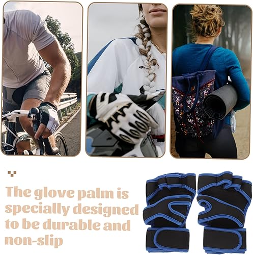 Miniatura 4 de BIUDECO 1 par de correas de apoyo para esquí, snowboard, protector de impactos, guantes antideslizantes para fitness, guantes de patinaje para