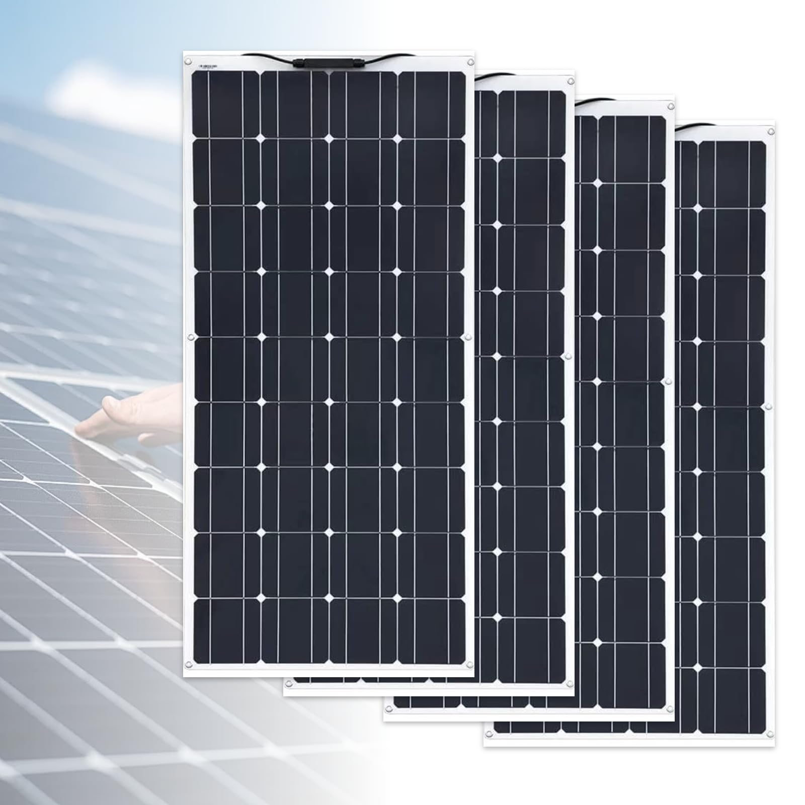 Elastyczny panel słoneczny o mocy 2000 W, lekki monokrystaliczny krzemowy panel fotowoltaiczny z kontrolerem, odpowiedni do pojazdów kempingowych