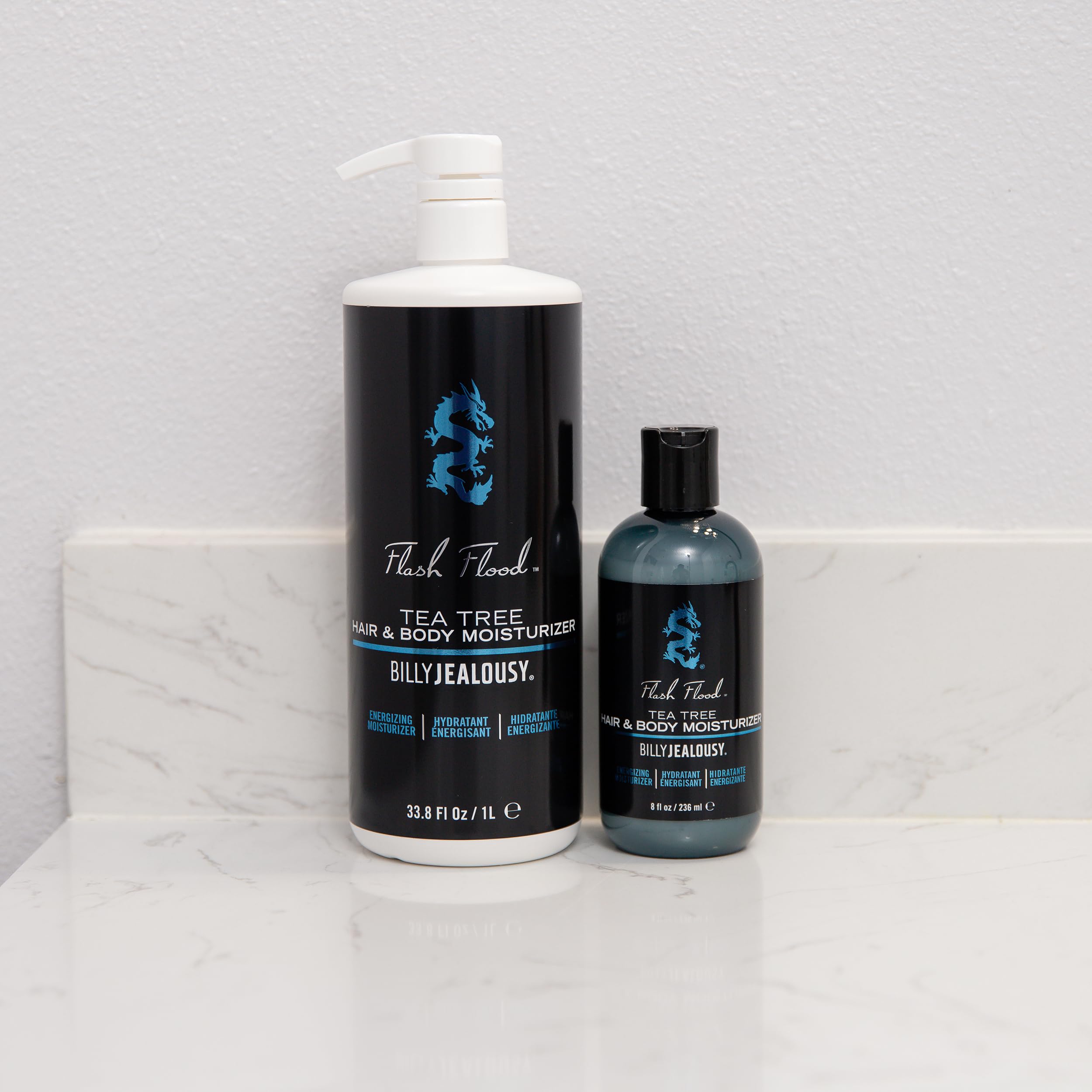 Billy Jealousy Flash Flood Tea Tree Hair & Body Moisturizer Ideal for All Hair & Skin Types with Tea Tree, Lavender and Peppermint