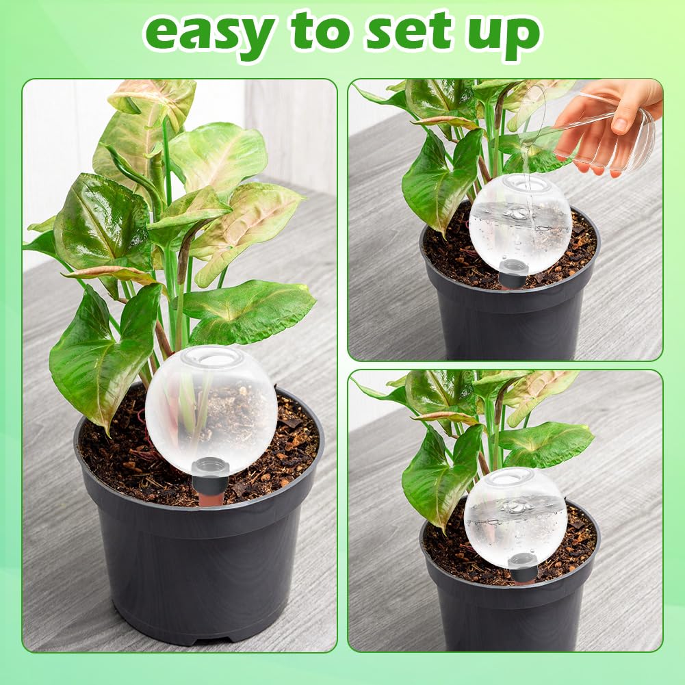 500ml Boules D'arrosage Automatiques pour Plantes, Oignons T'arrosage Transparents, Dispositif D'Arrosage Portable, Globes D'Arrosage d'eau pour La Maison