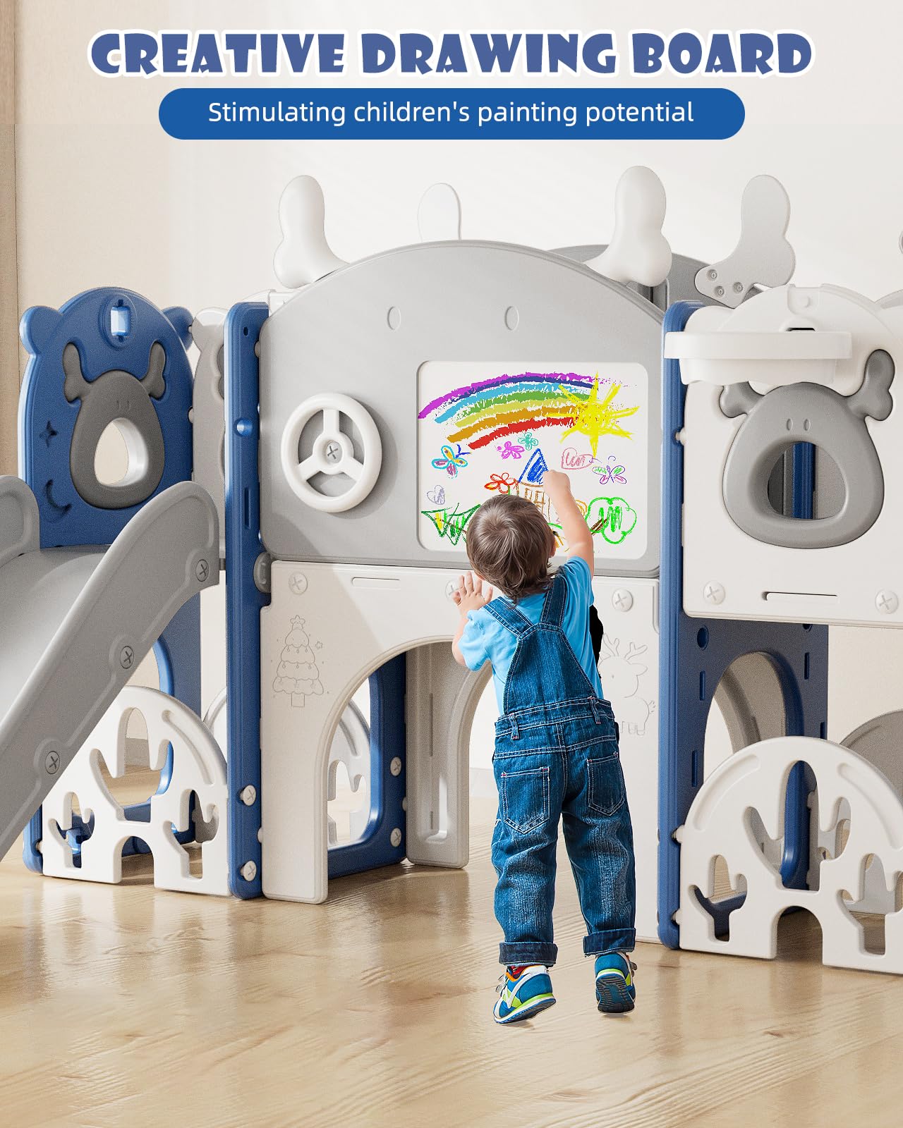 Amazon.com: YUFU 13 in 1 Kids Slide for Toddlers, Toddler Slide