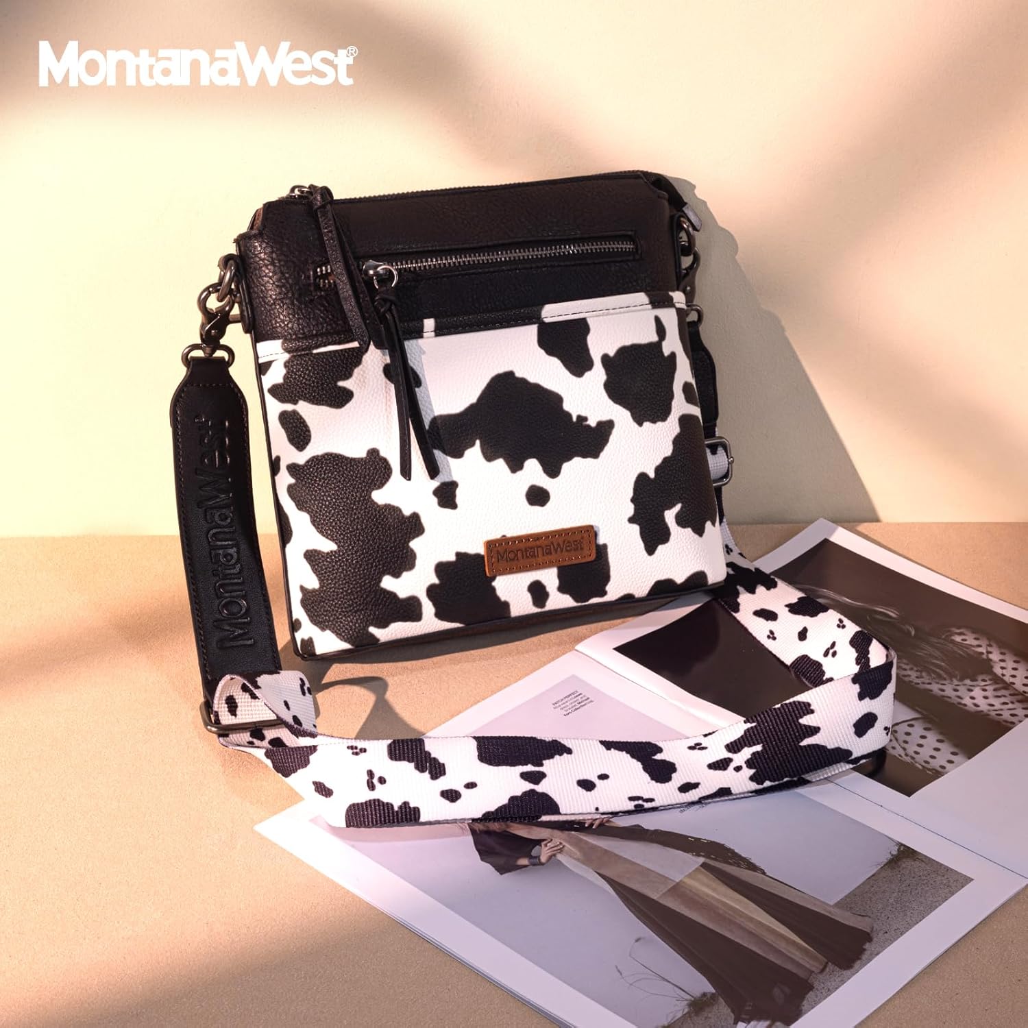 Montana West Crossbody Bag for Women Multi Pocket Cross Body Bag Purses with Guitar Strap - Image 3