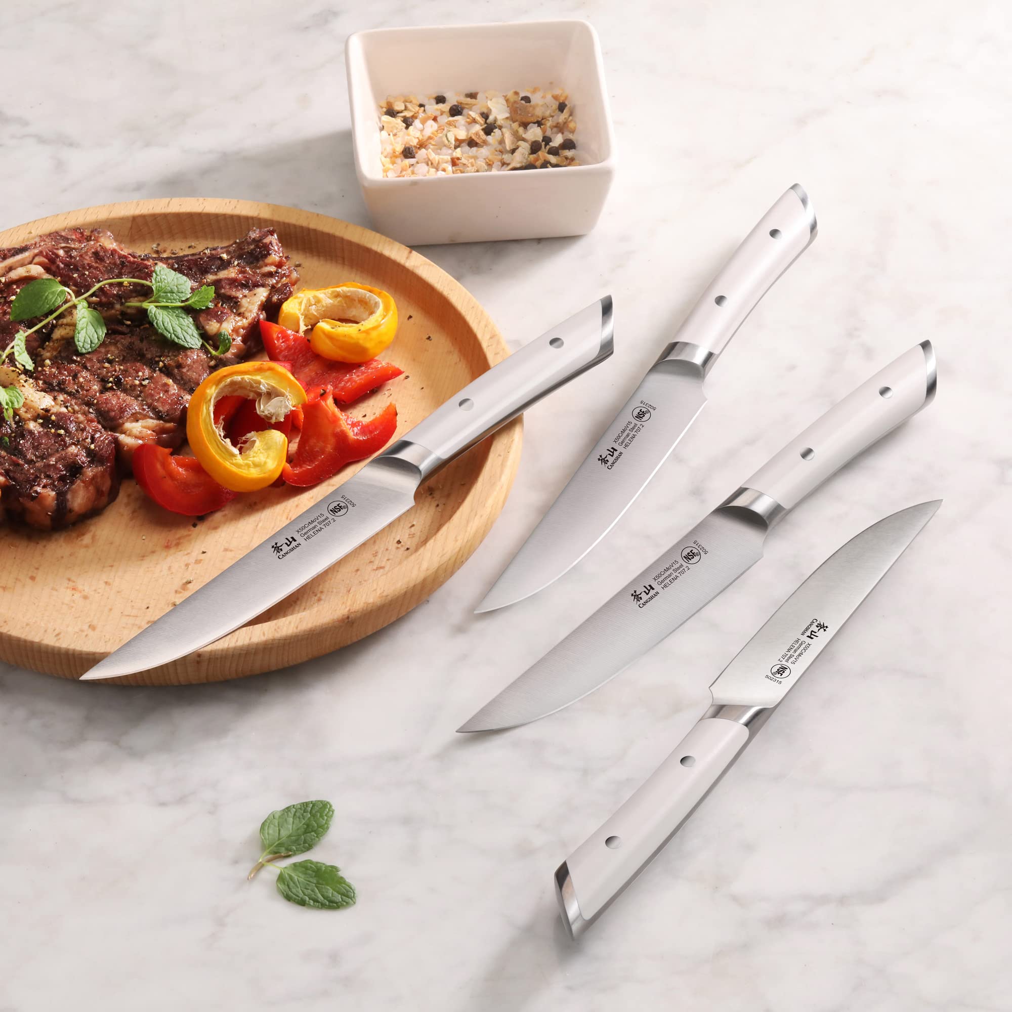 Amazon.com: Cangshan HELENA Series German Steel Forged 4-Piece