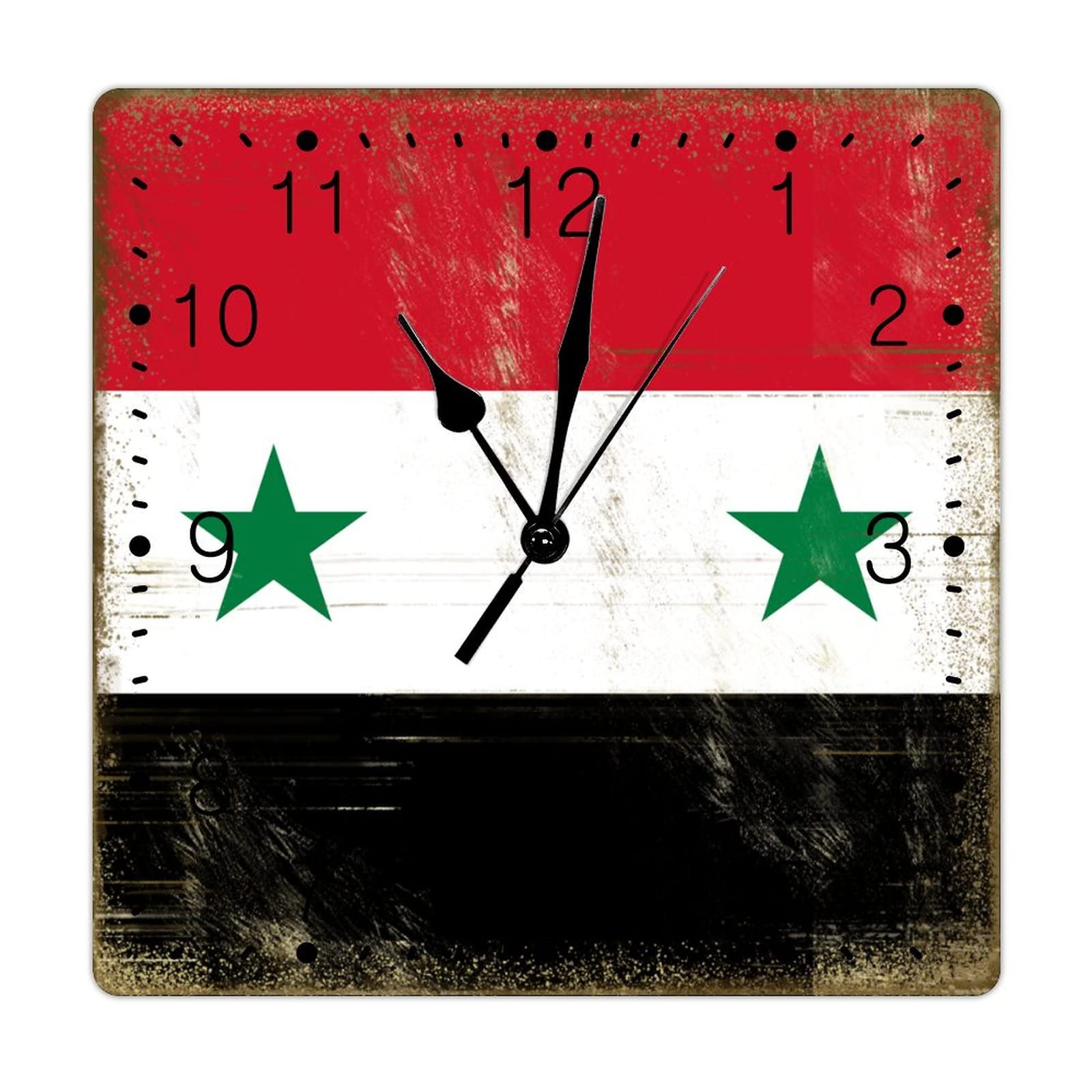 Horloge murale en bois silencieuse à quartz mécanisme sans tic-tac 10"